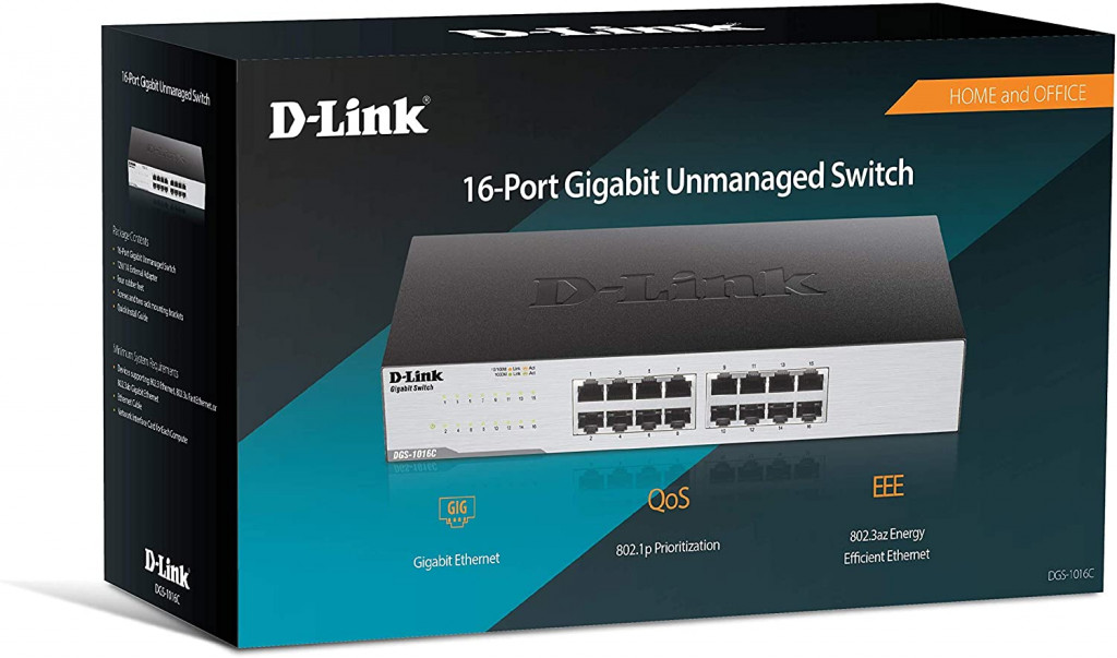 71AAY1E5FOL._AC_SL1500_-medium D-Link DGS-1016D 16-Port Gigabit Unmanaged Desktop Switch - Imagem 1